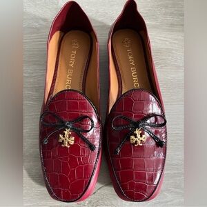 Tory Burch Charm Convertible Snake Skin Loafers